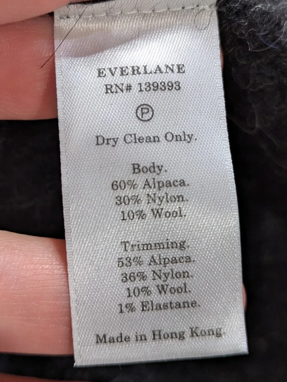 Everlane Black Alpaca Blend Long Sleeve High Neck Sheer Sweater XXS